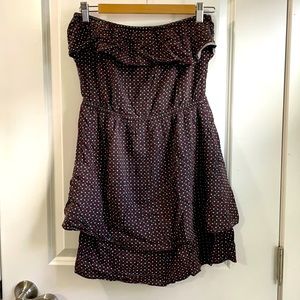 Strapless mini dress